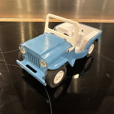 Vintage TONKA Blue 6" JEEP Windshield GREAT SHAPE Pressed Steel