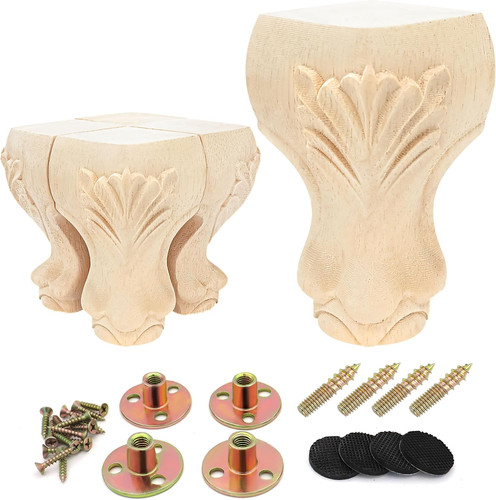 4pcs solid unfinished wood - 4pcs,