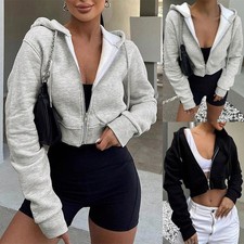 Women's Zip up Hooded Short