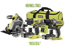 Ryobi 18v triple kit includes - ryobi,