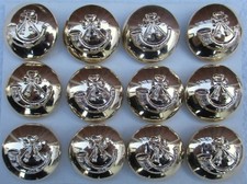 12x British Army:"LIGHT INFANTRY REGIMENT BUTTONS" (Unissed, 26mm, Upcycling)
