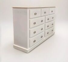 HANDMADE AYLESBURY NEXT  WHITE SILVER CUP H 6+3 CHEST OF DRAWERS ASSEMBL