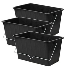 3pcs 15L Black Paint Scuttle