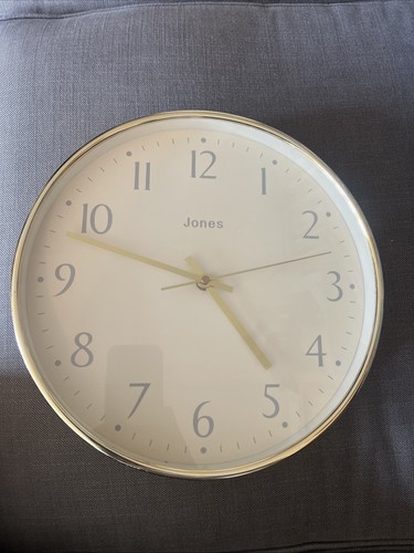 Golden jones wall clock - wall,