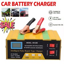 Car Battery Charger LCD 12V &