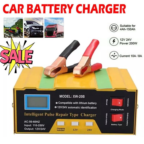 Car battery charger lcd - charger, 12v