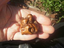 2b. Hand Carved wood netsuke