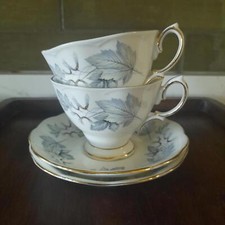 Royal Albert pair of Silver Maple tea cups and saucers