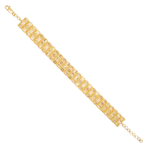 22ct gold milgrain bracelet - gold,