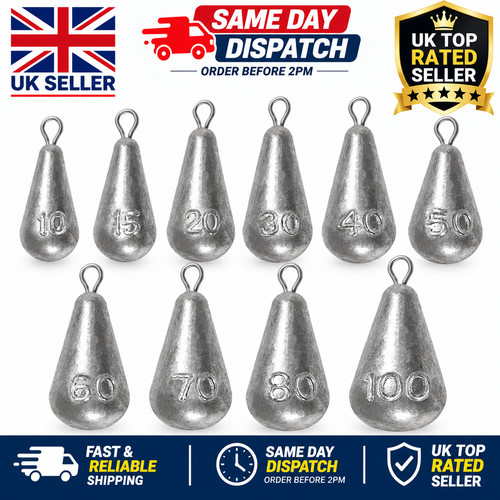 Fishing weights sinkers 10 - fishing, sinkers,