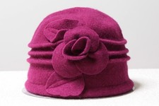 LADIES WOOL CLOCHE FELT HAT