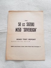 SUZUKI 50CC 'SOVEREIGN' ROAD TEST REPORT Motorcycle Sales Brochure 1964 #22-1-64