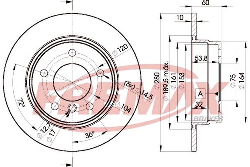 Brake disc fremax 8936 for - brake,