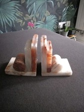 PAIR OF VINTAGE MARBLE BOOKENDS