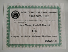 1997 LINDA MURRAY DOLL READER MAGAZINE DOLL BETH