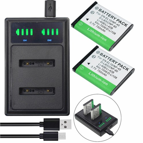 Battery usb charger for - 2x,