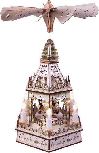 Wooden christmas pyramid - christmas,