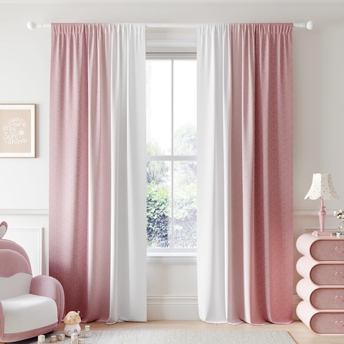 Geomoroccan pink white ombre - pink,