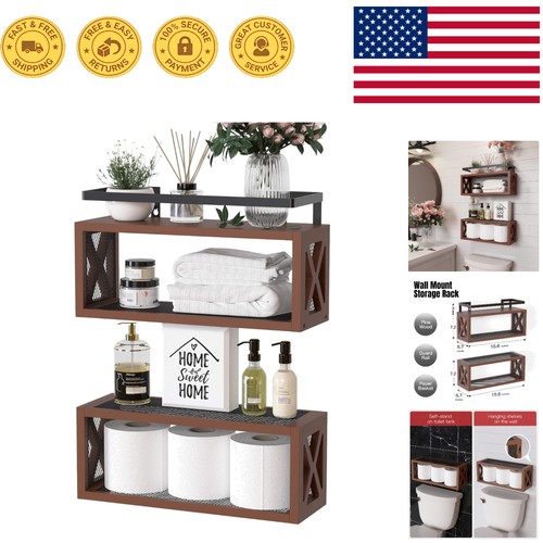 Rustic brown floating wood - brown,