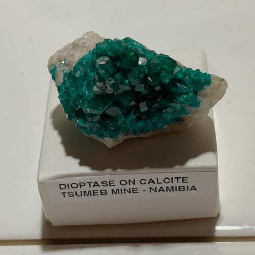 Dioptase calcite tsumeb - dioptase,