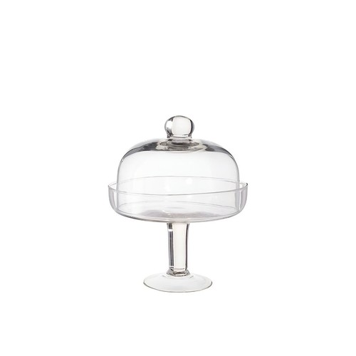 Large glass footed bowl - large,