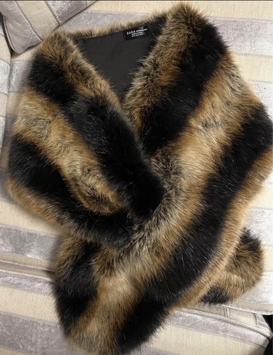 Zara women faux fur - fur, stole