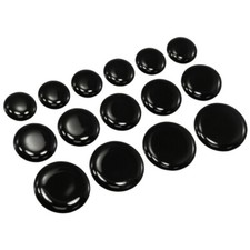 16 21 27 mm Black Round