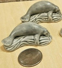 2 WADE ENGLAND WHIMSIES Figures Lot SEA LIONS (Mammal/Ocean/Sea Creatures) Seal