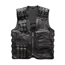 Leather Vest for Men Black