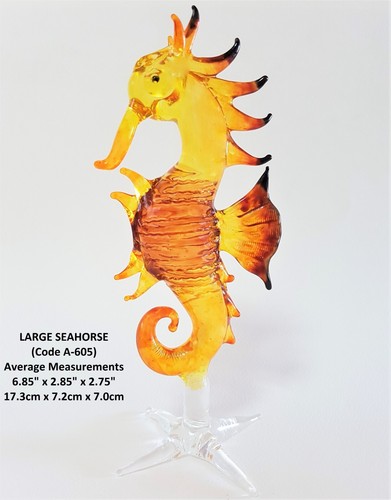 Murano style glass seahorse - murano,