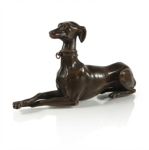 Bronze greyhound sculpture - bronze,