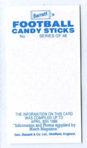 Vintage 1988 football cards - 1988-89,