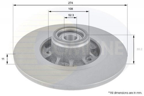 Rear brake discs - rear, pair