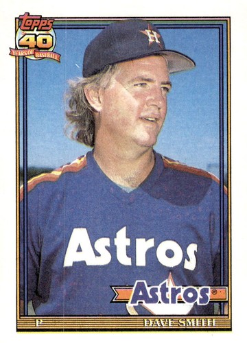 1991 topps 215 dave - 1991, smith