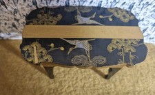 DollHouse Furniture 1.12th refurbished chinoiserie  decorated table black / gold