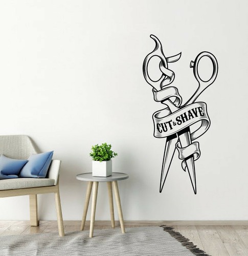 Barbershop wall sticker sign - barbershop,