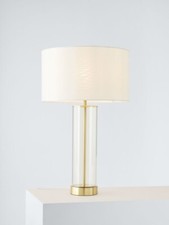 JOHN LEWIS BAY LIGHTING  GRACE GLASS TOUCH TABLE LAMP CLEAR/GOLD