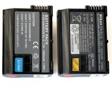 Genuine Nikon EN-EL15 + Aftermarket Li-ion Battery Z6 Z7 Z8 D7500 D800