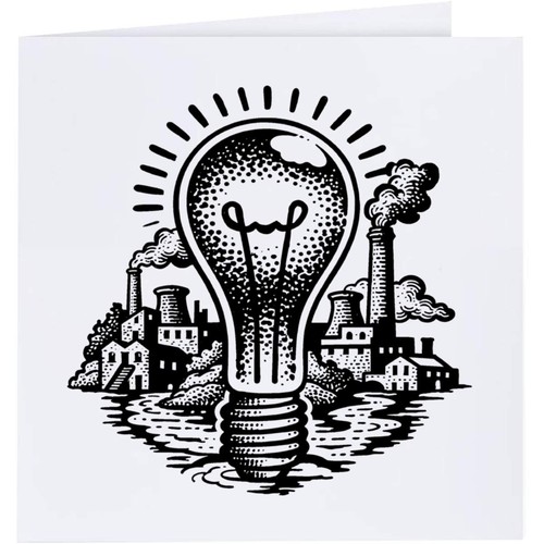 Lightbulb factory greeting - 'lightbulb, /
