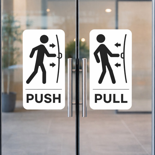 Push pull door - push,