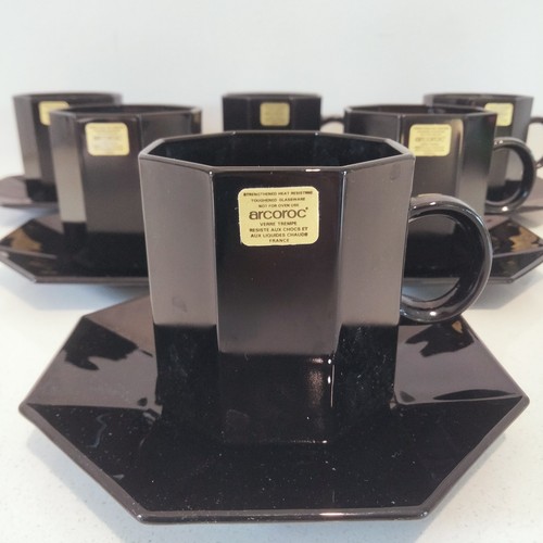 Vtg arcoroc octime - black, glass