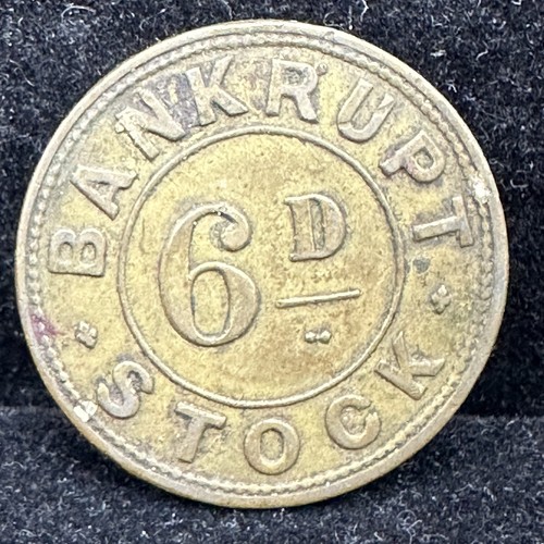 Bankrupt stock pence - bankrupt, 6d