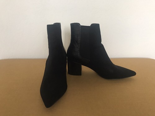 Faith black ankle boots - black,