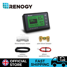 Renogy 500A Battery Monitor Shunt LCD Display Capacity Voltage Meter AGM GEL Li