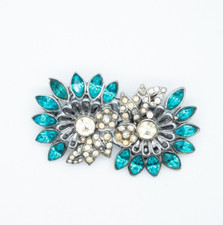 Vintage C1950s Diamante Duette Clip Brooch