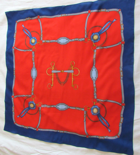 Vintage square scarf red - square,