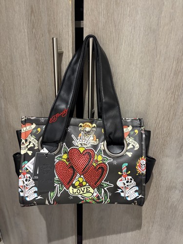 Hardy black leather tote - black,