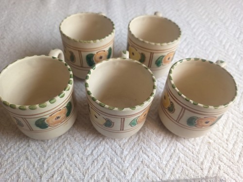 Honiton devon pottery cups - devon, set