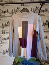 Grey and Pink Design Top Size