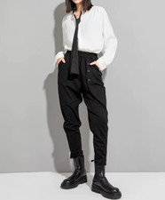 Ladies Black Urban Chic Loose